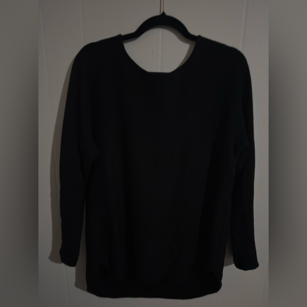 Michael Kors Black Long Sleeve Top with Zipper Knit